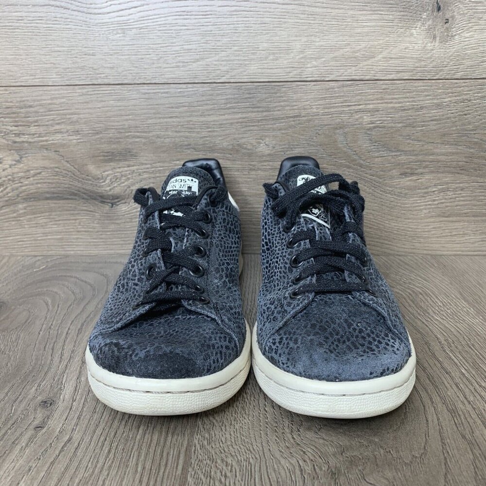 Adidas Stan Smith Womens Size 6.5 Original Black Reptile Snakeskin - Picture 2 of 10